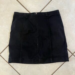 Free People Black Denim Jean skirt
